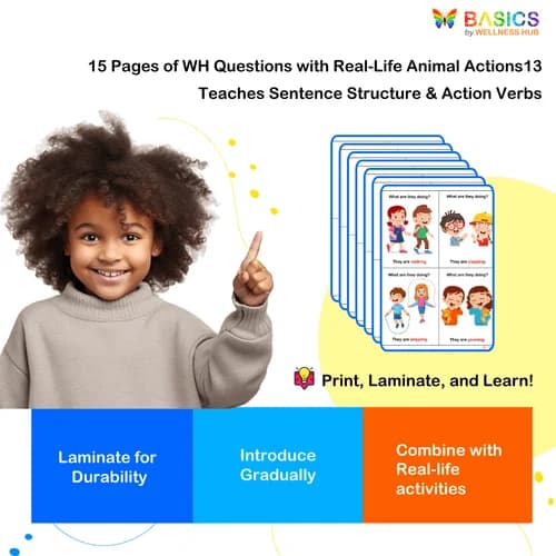 What Are They Doing? WH Questions & Actions Printable – Sentence Building for Kids