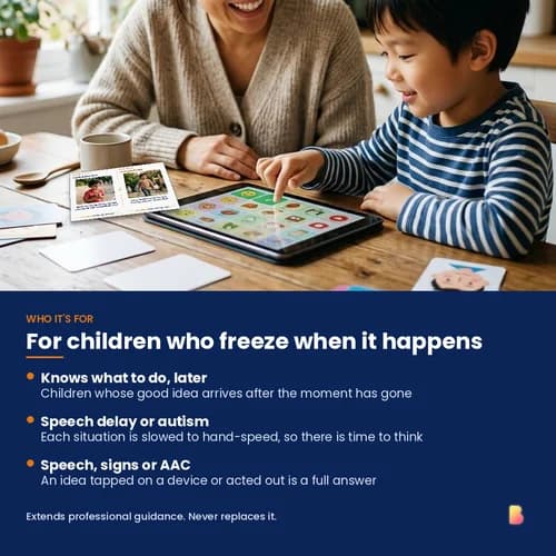 What Do I Do? First Steps — 25 Printable Fold-and-Reveal Social Situation Flip Cards, Easy Level – page 4 preview