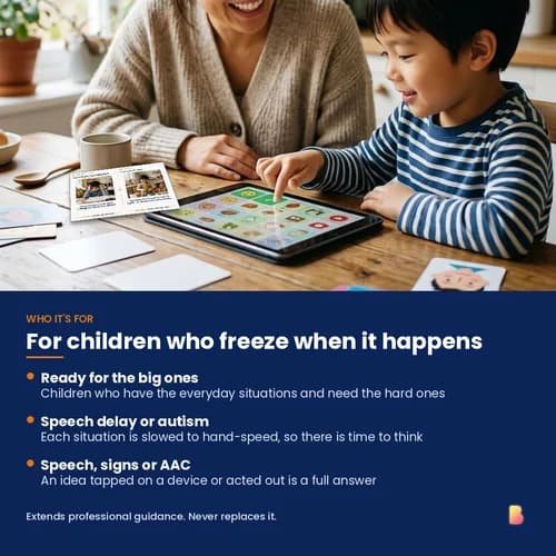 What Do I Do? The Big Situations — 25 Printable Fold-and-Reveal Social Situation Flip Cards, Hard Level – page 4 preview