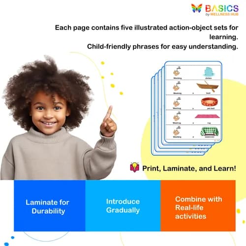 Action + Target Object Worksheet Set – Verb and Object Learning