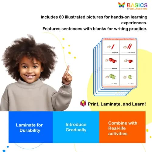 This and These Writing Practice: Printable PDF for Kids preview 4