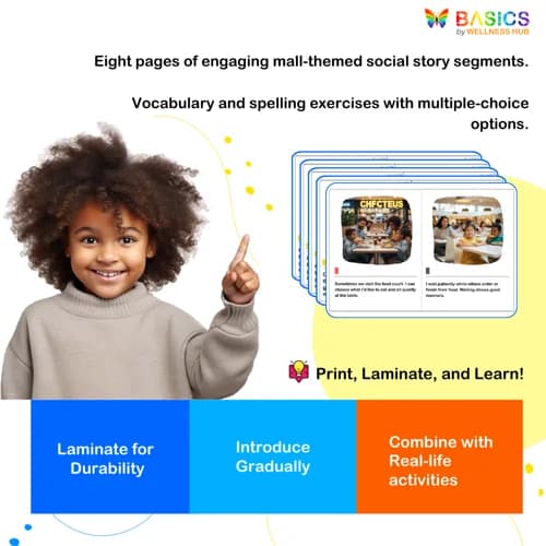 Going to the Mall Social Story – Printable PDF for Kids preview 4