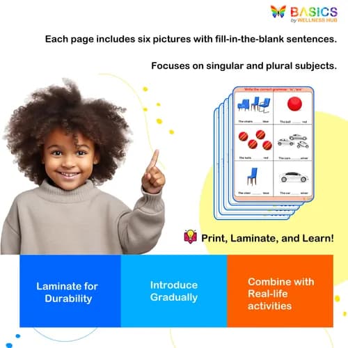 Write the Correct Grammar – Colors (Is/Are) for Kids preview 4