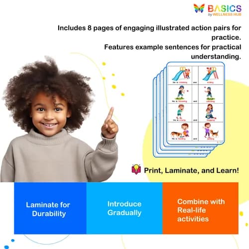 Conjunctions: Join Actions with 'And' – Printable PDF for Kids