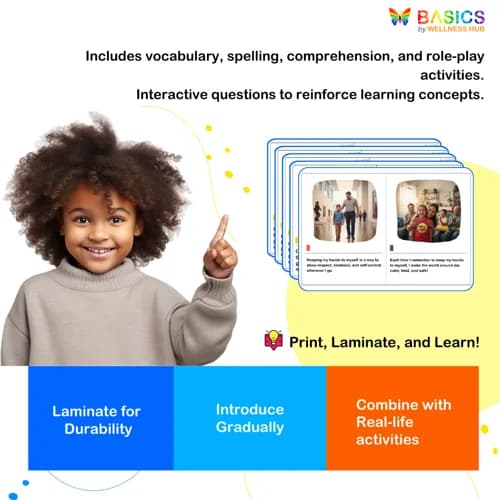 Keeping My Hands to Myself Social Story – Printable PDF for Kids preview 4