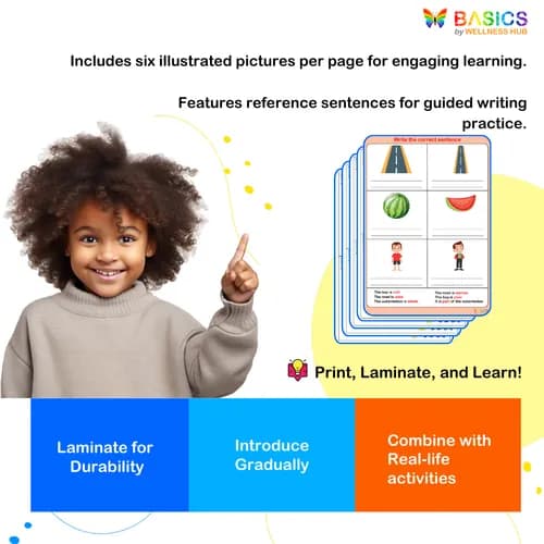 OPPOSITES – Write the Correct Sentence: Printable PDF for Kids