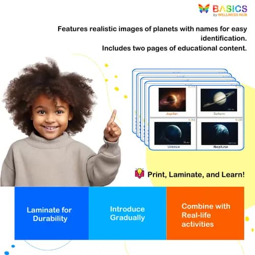 Planets Flashcards for Kids – Free Solar System Learning PDF preview 4