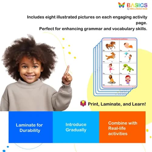 Sentence Completion Activities: Subject and Action for Kids