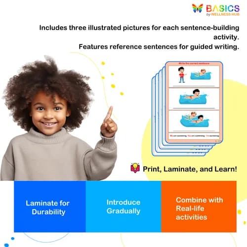 I’M, YOU, WE – Write the Correct Sentence: Sentence Construction PDF preview 4