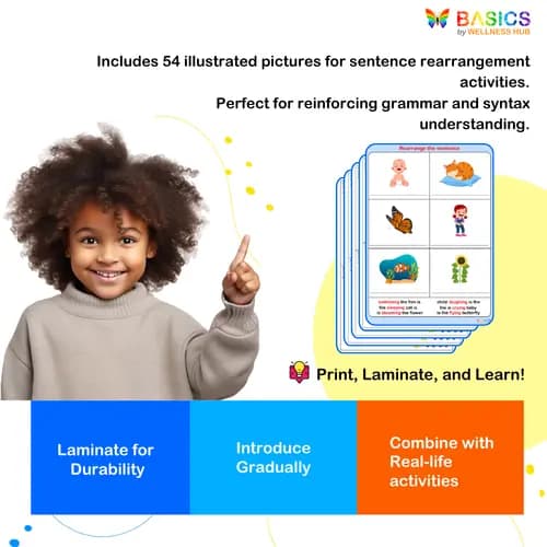 Sentence Rearrangement Activities: Picture-Based Sentence Structure Practice