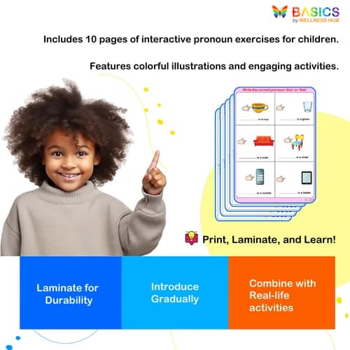 This & That – Write the Correct Pronoun Activity for Kids