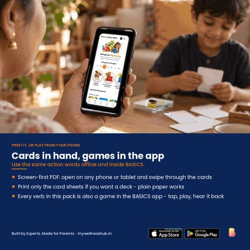 Busy Hands Action Words — 40 Printable Washing, Brushing, Drawing and Cutting Phrase Flashcards – page 5 preview
