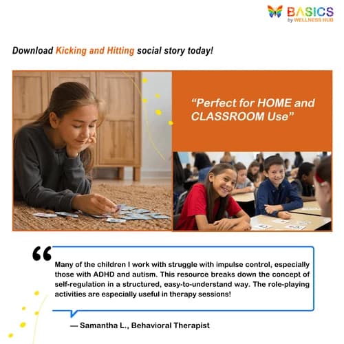 Kicking and Hitting – Social Story for Managing Anger & Self-Control