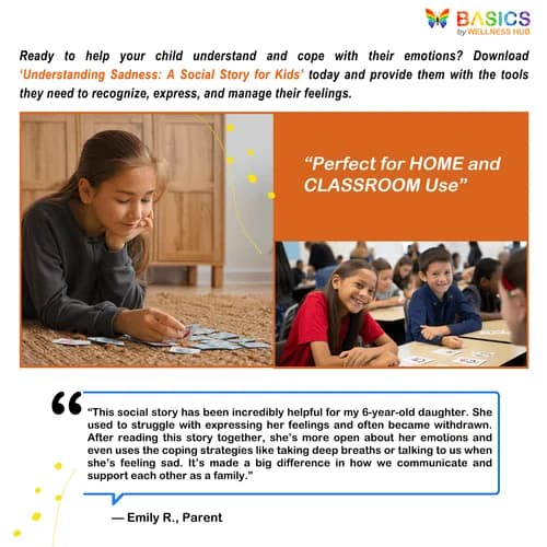 Understanding Sadness: Free Social Story with Activities for Kids