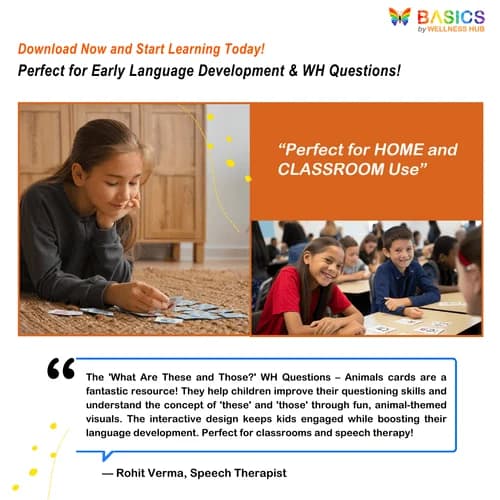 What Are These and Those? WH Questions – Animals (Printable PDF)