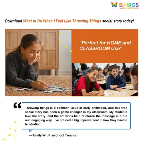 What to Do When I Feel Like Throwing Things – Free Printable Social Story