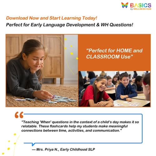 When Questions Flashcards – Daily Routines and Activities for Kids (Printable PDF)