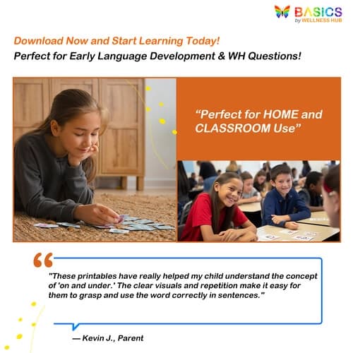 Where Is It? Prepositions – On & Under (Printable PDF)