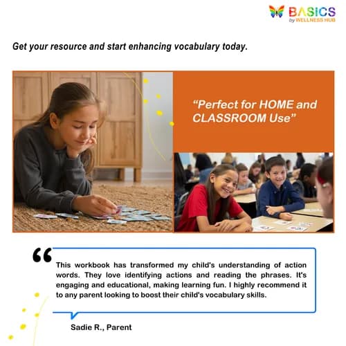 Action Phrases Worksheet: Build Vocabulary with Illustrated Actions preview 5