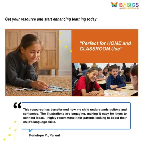 Conjunctions: Join Actions with 'And' – Printable PDF for Kids