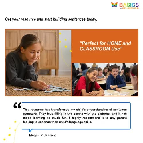 Sentence Completion Activities: Subject and Action for Kids