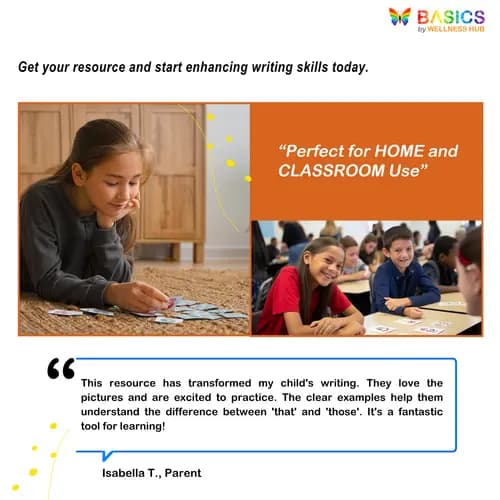 Using That and Those: Sentence Writing Activity for Kids