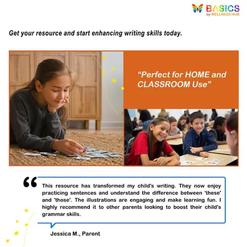 These & Those – Write the Correct Sentence: Printable PDF for Kids