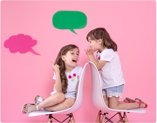 Children trying to communicate