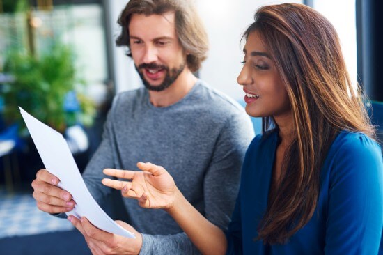 A couple discussing finances