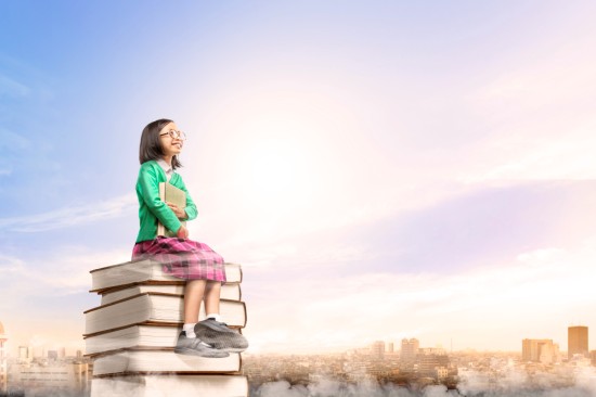 A Student with books