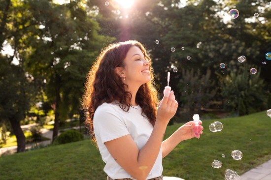 A happy woman