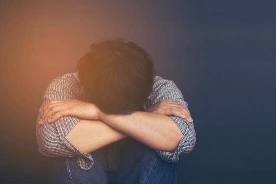 A man being sad