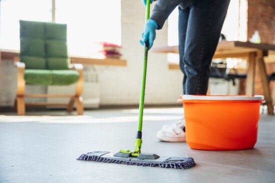 Cleaning the house