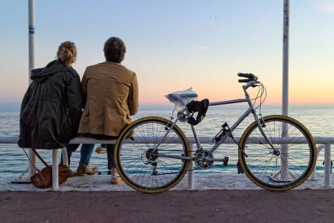 A couple sitting together