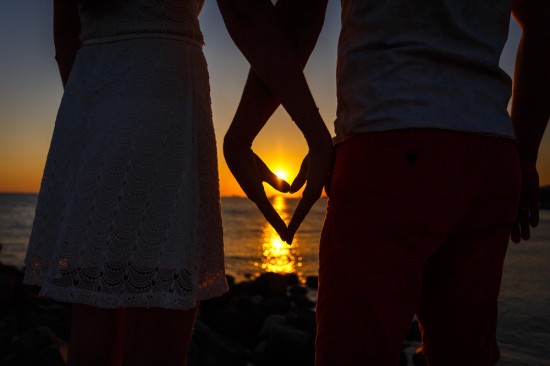 A Couple holding hands depicting love