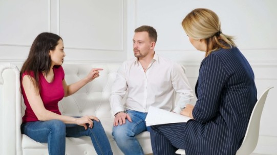 A Couple taking Marital Counselling