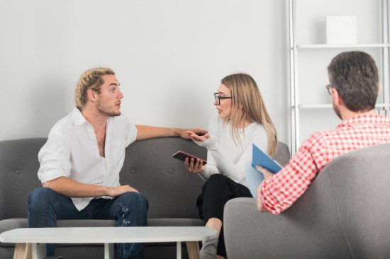 Couple during a Marital counselling session