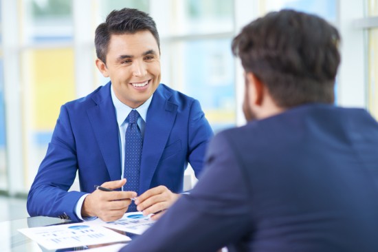 Interviewing an employee