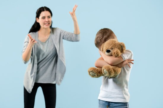 Mother shouting at her - Authoritarian Parenting