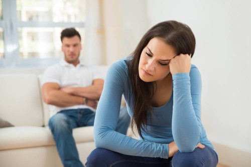 Wife upset with husband