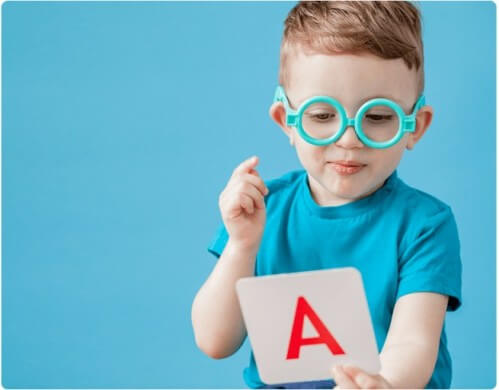 A Child in Speech therapy, trying to pronounce