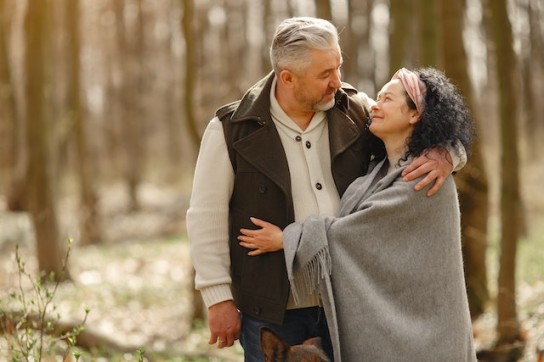 Couple having a good time