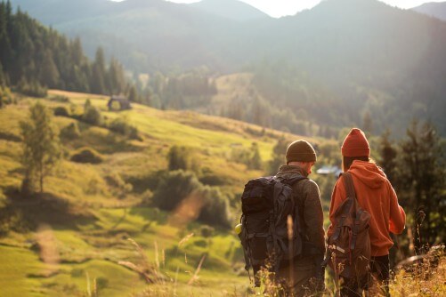 A couple going on Hiking