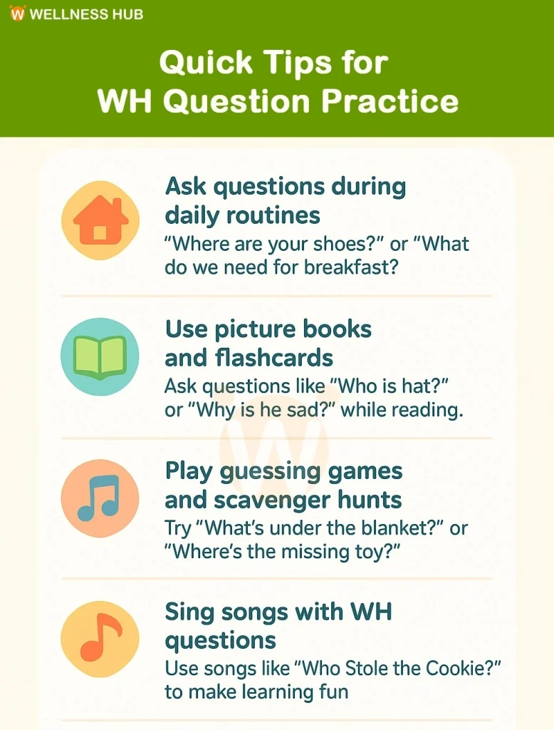 Quick Tips for WH Question Practice