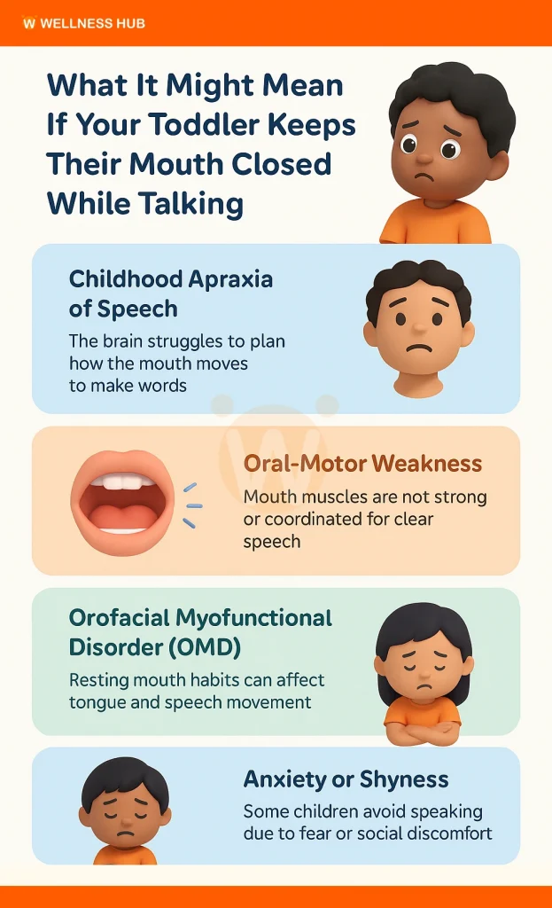 What It Might Mean If Your Toddler Keeps Their Mouth Closed While Talking