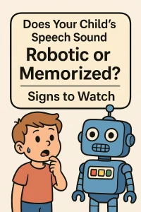 Does Your Child’s Speech Sound Robotic or Memorized? Signs to Watch