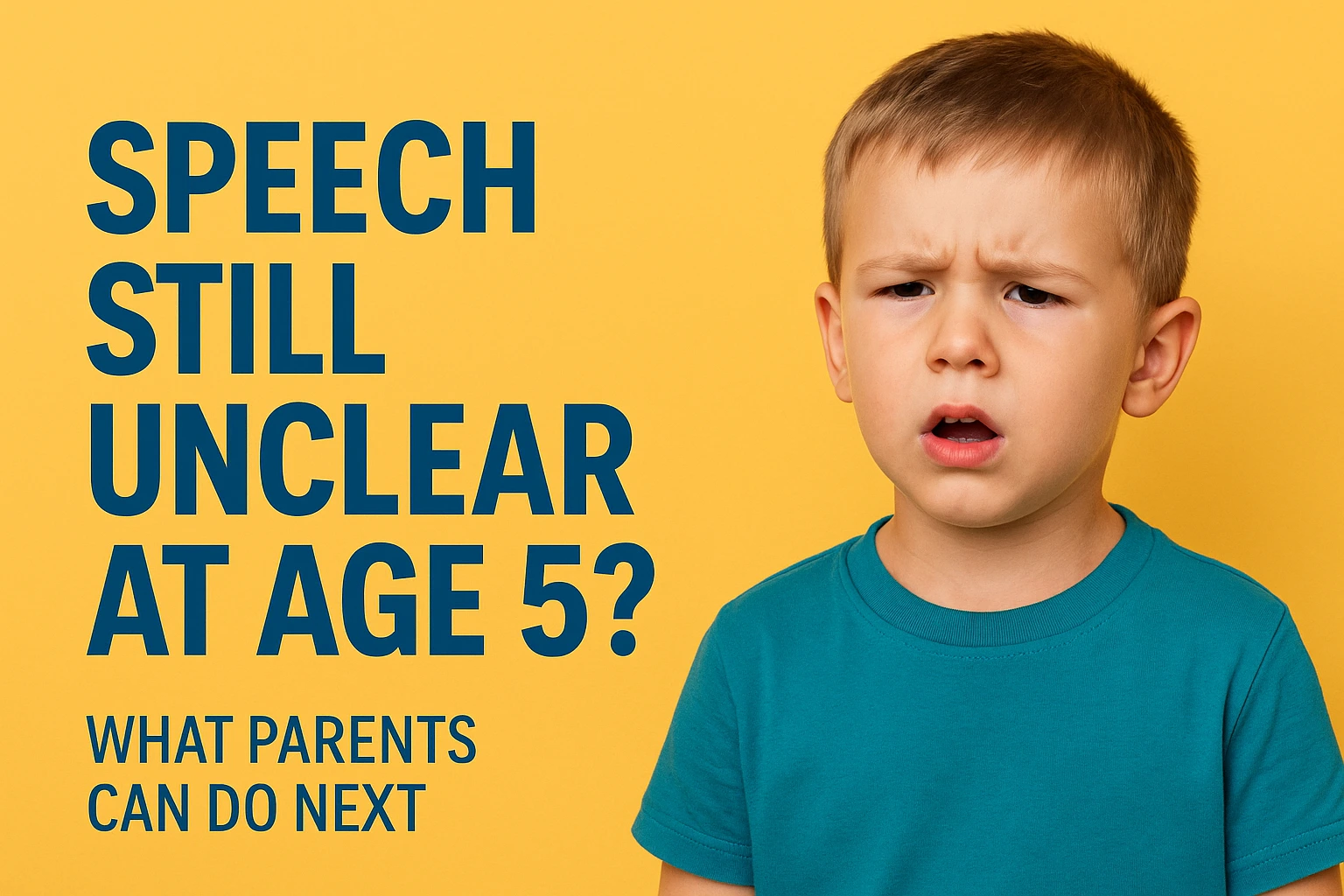 Speech Still Unclear at Age 5? What Parents Can Do Next