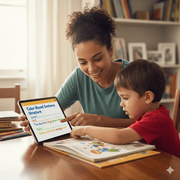 Color-Based Sentence Worksheets for Kids: Learn Sentences Using Colors