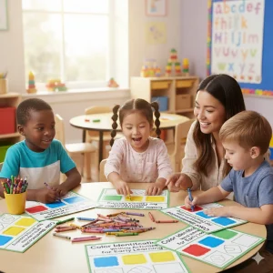 Color Identification and Writing Activities for Kids