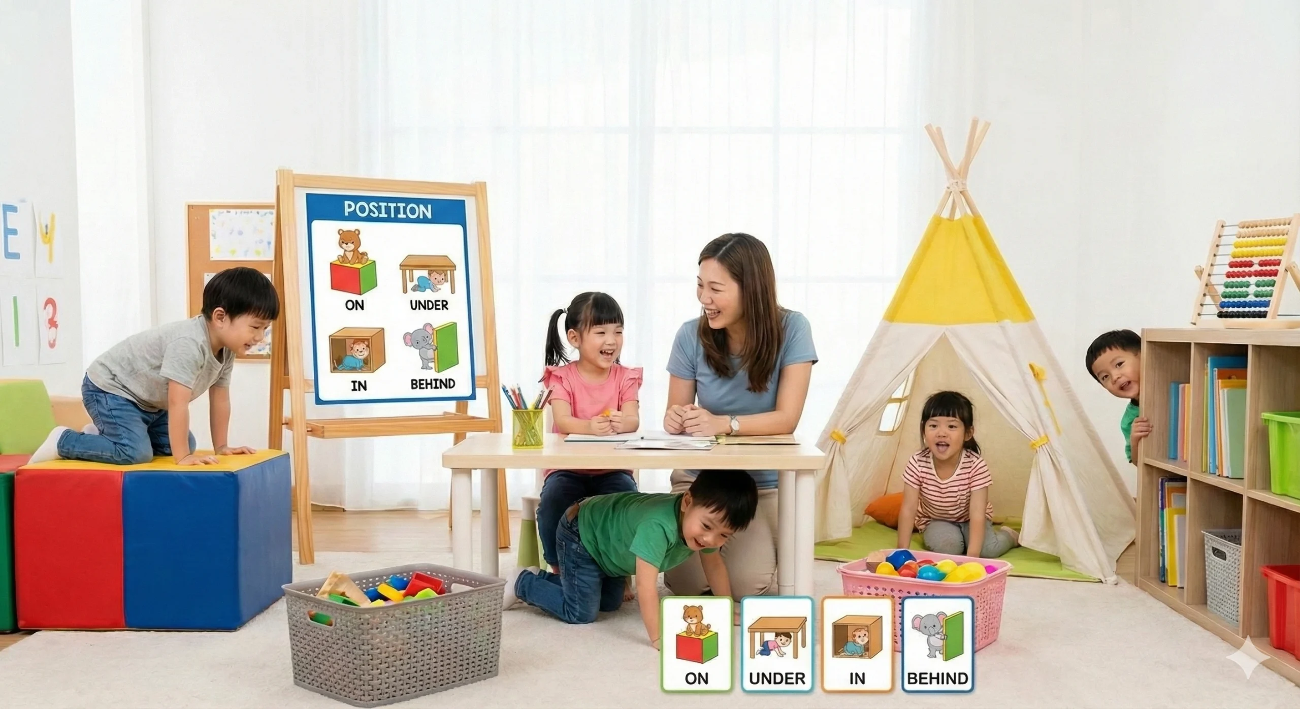 10+ Position Words Activities (On, Under, In, Behind) for Kids